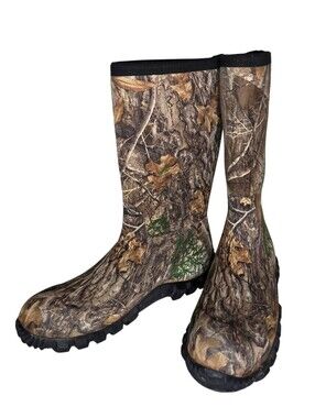 Magellan Outdoors Camouflage Waterproof Boots Pull On Rubber Outsole 9B